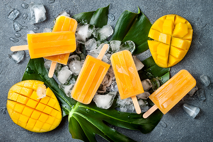 paletas de hielo de mango