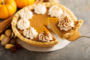 Sweet,Pumpkin,Pie,Decorated,With,Whipped,Cream,And,Cinnamon,With 0
